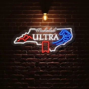 stylish michelob ultra neon sign for your home bar decor best selling.webp