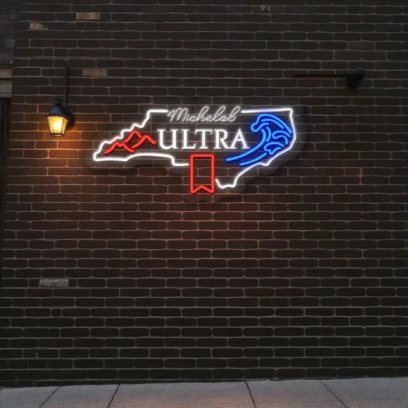 stylish michelob ultra neon sign for your home bar decor new arrival.webp