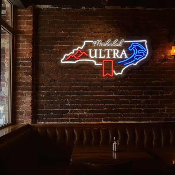 stylish michelob ultra neon sign for your home bar decor trendy.webp