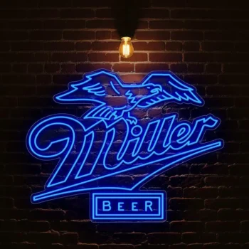stylish miller beer neon sign perfect for home bars decor best selling.webp