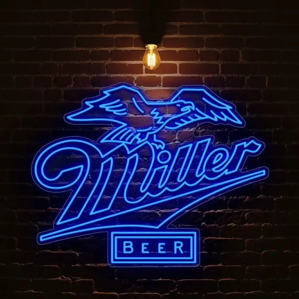 stylish miller beer neon sign perfect for home bars decor best selling.webp