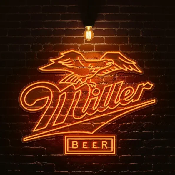 stylish miller neon sign for your bar or man cave dcor premium grade.webp