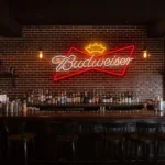 stylish neon budweiser sign for home bar or man cave decoration best selling.webp