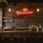 stylish neon budweiser sign for home bar or man cave decoration best selling.webp
