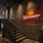 stylish neon budweiser sign for home bar or man cave decoration best selling.webp