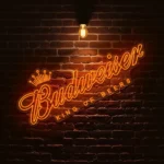 stylish neon budweiser sign illuminate your space with elegance best selling.webp