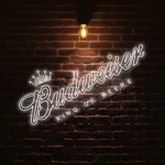 stylish neon budweiser sign illuminate your space with elegance best selling.webp