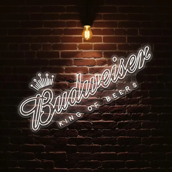 stylish neon budweiser sign illuminate your space with elegance top rated.webp