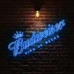stylish neon budweiser sign illuminate your space with elegance best selling.webp