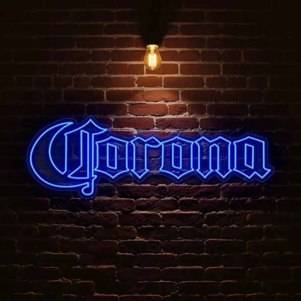 stylish neon corona sign perfect decor for any setting high quality.webp