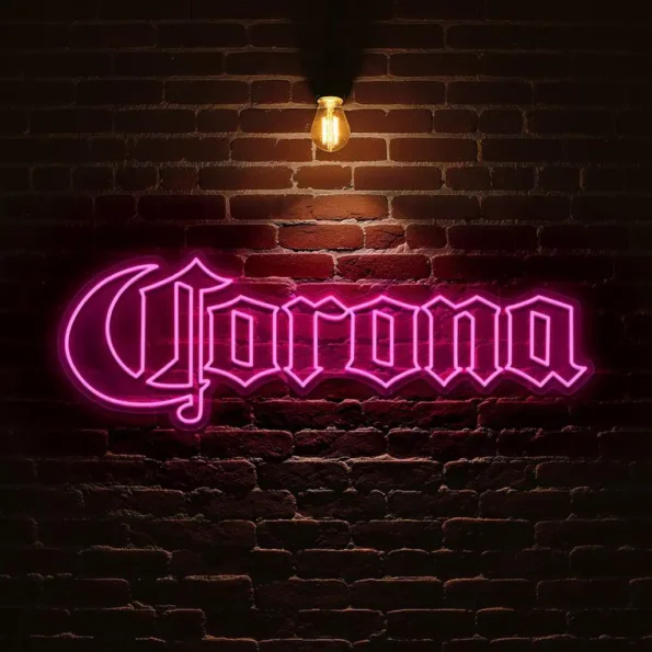 stylish neon corona sign perfect decor for any setting new arrival.webp