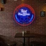 stylish neon pabst blue ribbon beer sign for unique decor best selling.webp