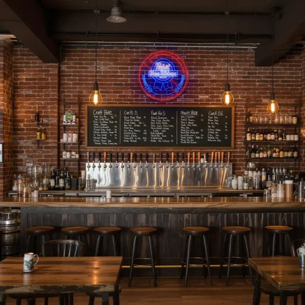 stylish neon pabst blue ribbon beer sign for unique decor new arrival.webp