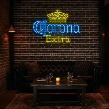 stylish neon sign design illuminate your space with corona extra fashion forward.webp