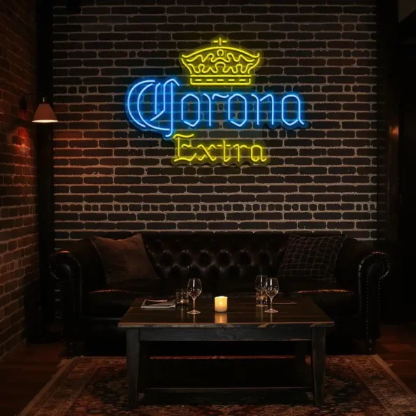 stylish neon sign design illuminate your space with corona extra fashion forward.webp