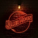 stylish neon sign designs capture the glow of blue moon charm best selling.webp