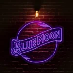 stylish neon sign designs capture the glow of blue moon charm best selling.webp