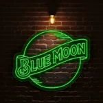 stylish neon sign designs capture the glow of blue moon charm best selling.webp