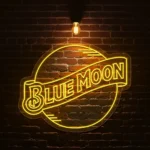 stylish neon sign designs capture the glow of blue moon charm best selling.webp
