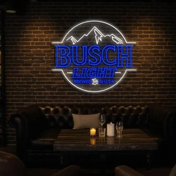 stylish neon signs busch light design for your bar or home fashion forward.webp