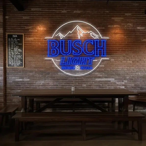 stylish neon signs busch light design for your bar or home premium grade.webp