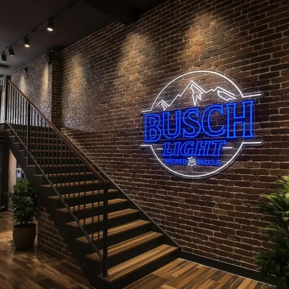 stylish neon signs busch light design for your bar or home top rated.webp