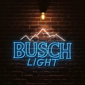 stylish neon signs for busch light illuminate your space best selling.webp