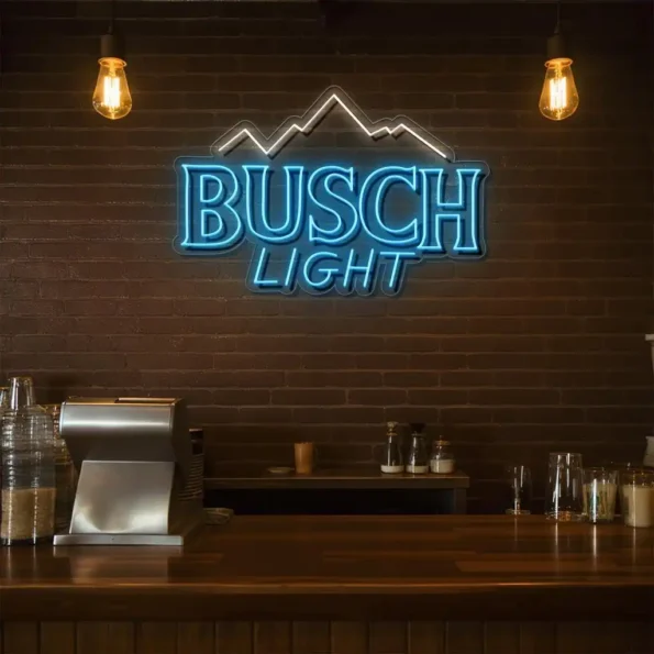 stylish neon signs for busch light illuminate your space latest model.webp