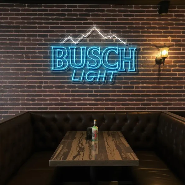 stylish neon signs for busch light illuminate your space new arrival.webp