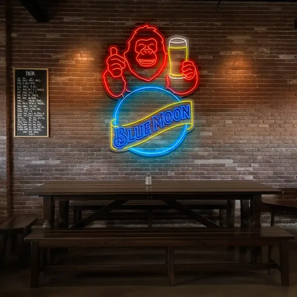 vibrant blue moon beer neon sign perfect for your bar decor latest model.webp