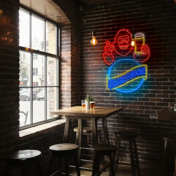 vibrant blue moon beer neon sign perfect for your bar decor premium grade.webp