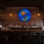 vibrant blue moon neon sign perfect for bar decor and ambiance best selling.webp