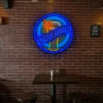 vibrant blue moon neon sign perfect for bar decor and ambiance best selling.webp