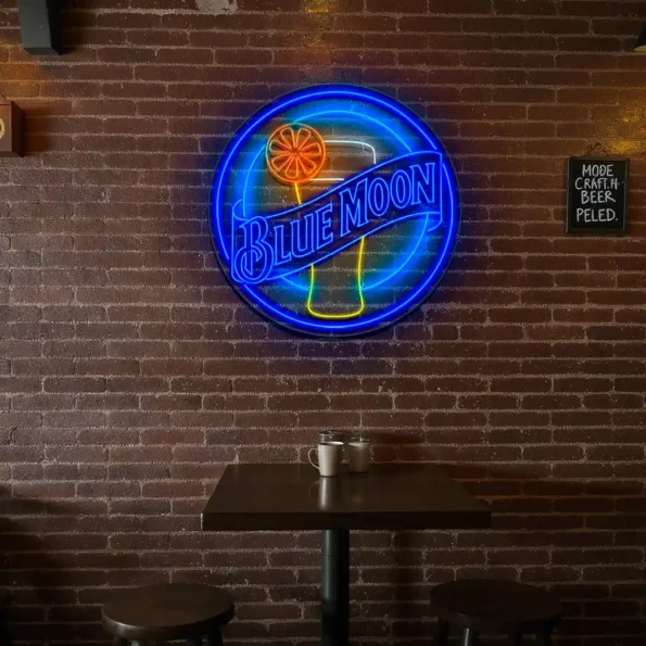 vibrant blue moon neon sign perfect for bar decor and ambiance new arrival.webp