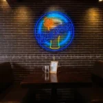 vibrant blue moon neon sign perfect for bar decor and ambiance best selling.webp