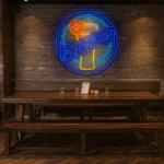 vibrant blue moon neon sign perfect for bar decor and ambiance best selling.webp