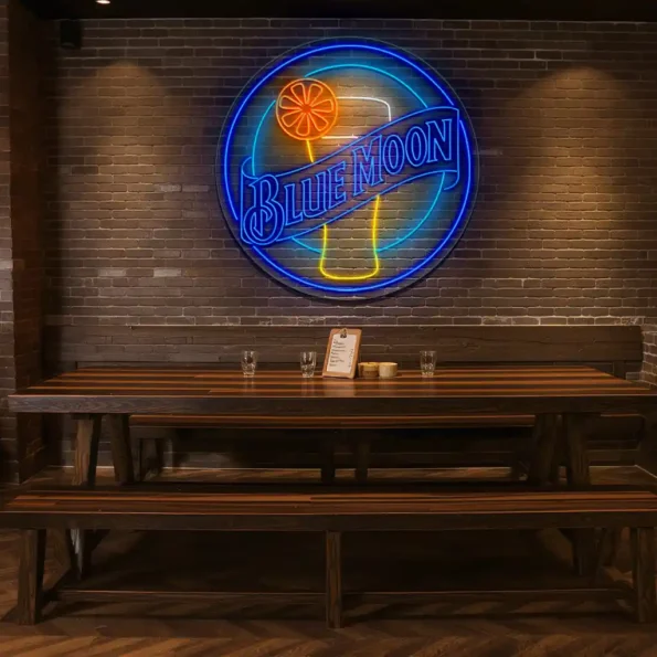 vibrant blue moon neon sign perfect for bar decor and ambiance top rated.webp