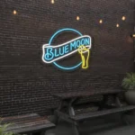 vibrant blue moon neon sign stylish bar decor for any space best selling.webp