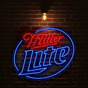 vibrant miller lite neon sign perfect bar decor ambiance best selling.webp