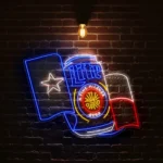vibrant neon beer sign inspired by texas culture and craftsmanship best selling.webp
