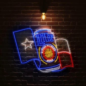 vibrant neon beer sign inspired by texas culture and craftsmanship best selling.webp
