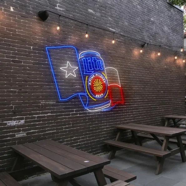 vibrant neon beer sign inspired by texas culture and craftsmanship new arrival.webp