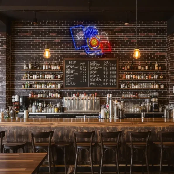 vibrant neon beer sign inspired by texas culture and craftsmanship premium grade.webp