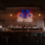vibrant neon bicycle sign for fat tire lovers and enthusiasts best selling.webp