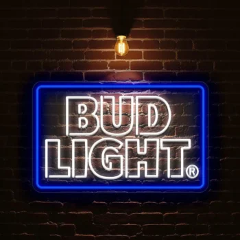 vibrant neon bud light sign for stylish bar or man cave decor best selling.webp