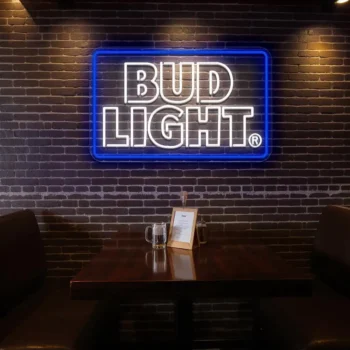 vibrant neon bud light sign for stylish bar or man cave decor fashion forward.webp