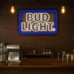 vibrant neon bud light sign for stylish bar or man cave decor best selling.webp