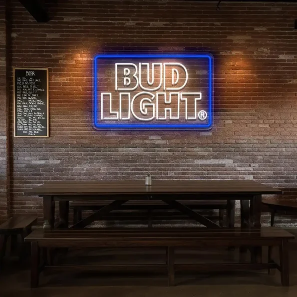 vibrant neon bud light sign for stylish bar or man cave decor latest model.webp