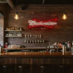 vibrant neon budweiser sign design for home or bar decor best selling.webp