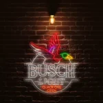 vibrant neon busch light sign quack one open design display best selling.webp